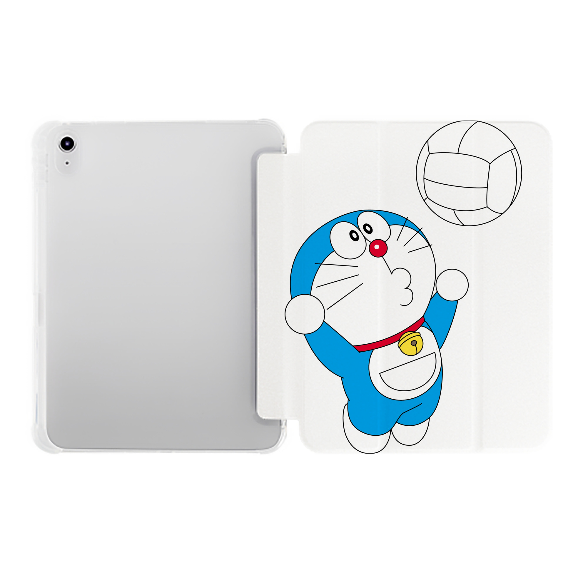 （画像用） ドラえもん Doraemon IPad ケース ペン収納付き 三つ折りスタンド PUレザー×シリコン 対応機種9.5/10.5/10.9インチ